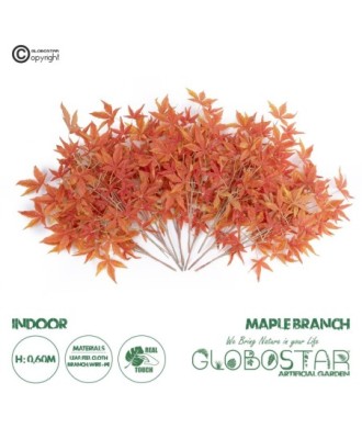 GloboStar® Artificial Garden MAPLE BRANCH 20230 10 x Τεχνητά Διακοσμητικά Κλαδία Σφένδαμου Π55 x Υ60cm